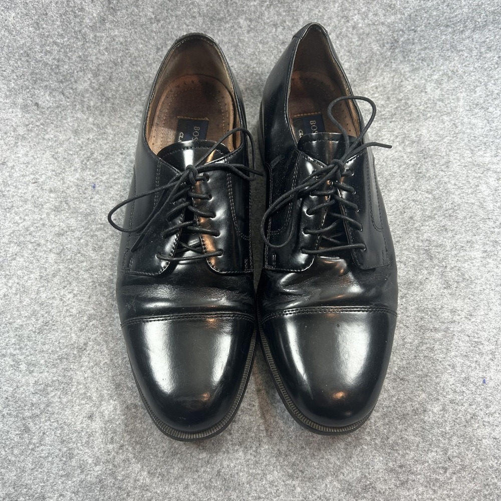 Bostonian Classics First Flex Oxford 9M Black Leather Cap Toe Dress Shoes